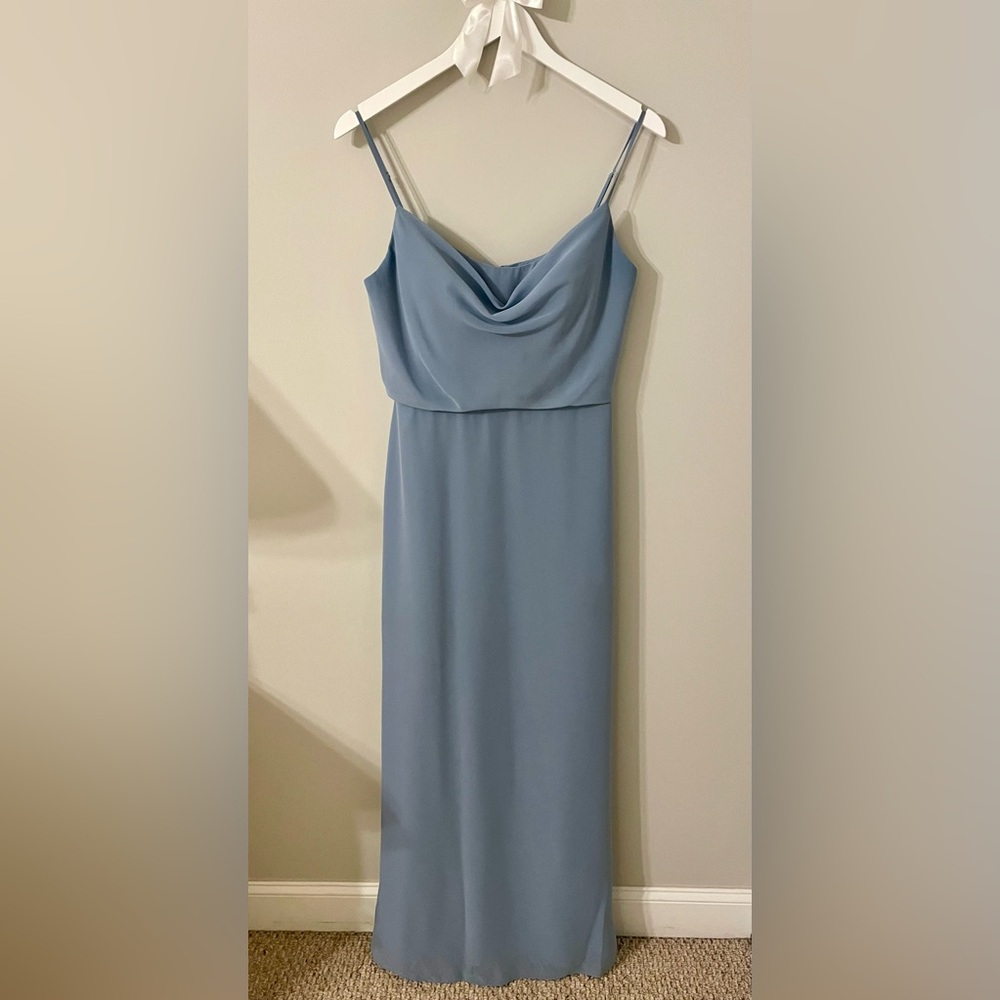 REVELRY Skye Chiffon French Blue Bridesmaids Dress - Size 6